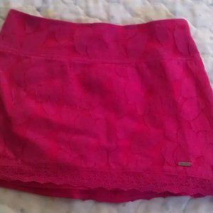 Girl's youth Pink Abercrombie lace rose skirt size XL